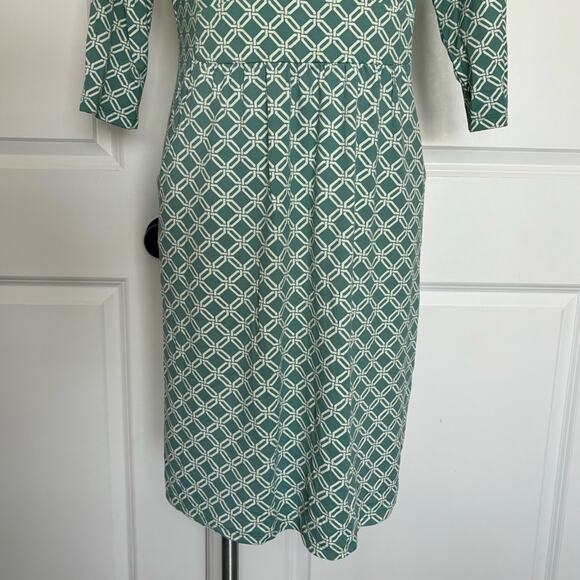 J. McLaughlin Emma Long Sleeve Catalina Cloth Pocket Dress Green Print M - Picture 3 of 7